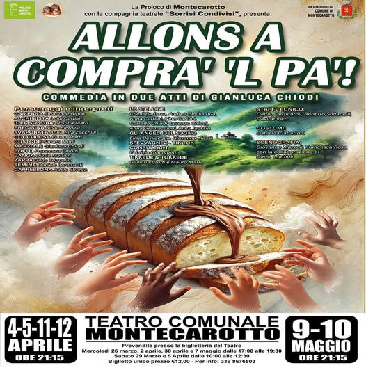 ALLONS A COMPRA’ ‘L PA commedia in scena a Montecarotto (AN)