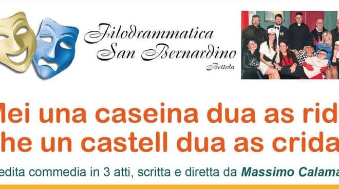 “Mei una caseina dua as rida che un castell dua as crida!” commedia in scena a Perino (PC)