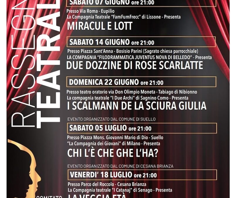 Rassegna dialettale itinerante in scena a Suello (LC), Cesana Brianza (LC), Eupilio (CO) e Molteno (LC)