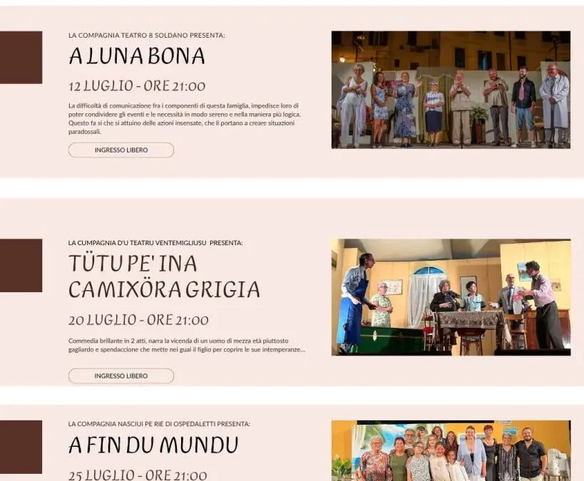 Rassegna dialettale in scena a Pigna (IM)